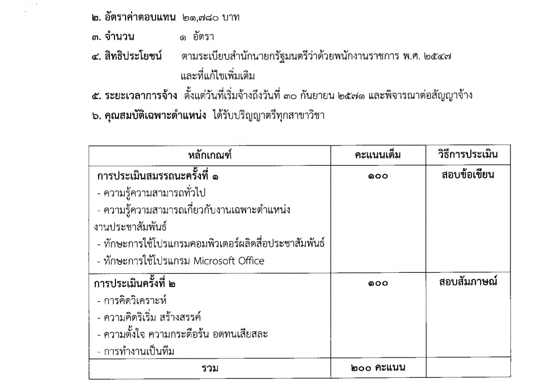 ประกาศรับสมัครพนักงานราชการฯ ขึ้นเว็บไซต Page 1